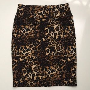LuLaRoe Cassie Skirt - Leopard print Size L